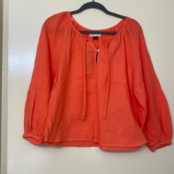UNIVERSAL THREAD coral balloon sleeve blouse - Picture 2 of 5